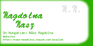 magdolna nasz business card